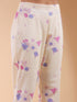 Cream Pure Cotton Floral Printed A-line Kurta Set